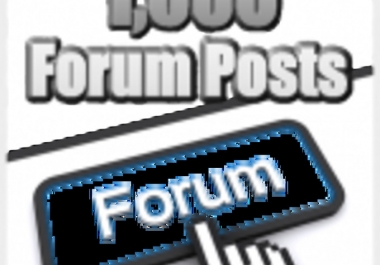 create 2400 High Pr DoFollow SEO backlinks from Forum Posts