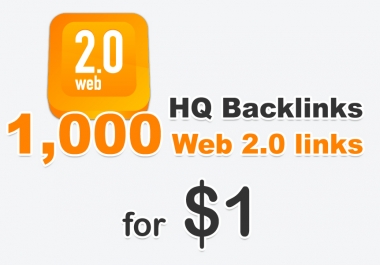 Get you 2,000 web 2.0 MIX PLATFORMS HQ backlinks