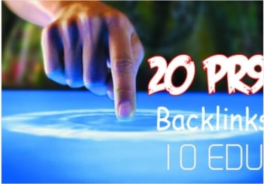 build 10 Edu. Gov And 20 PR9 Us based High Pr Backlinks