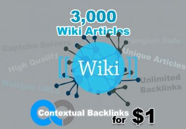 Unlimited Wiki Backlinks from 3,000 Wiki Articles