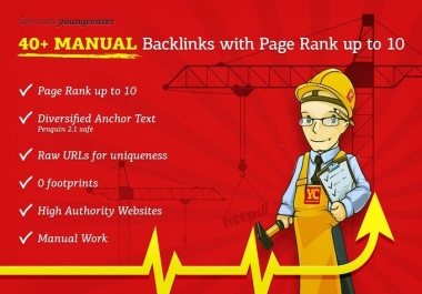 I will manually Do 50 PR10 SEO High Page Rank Backlinks