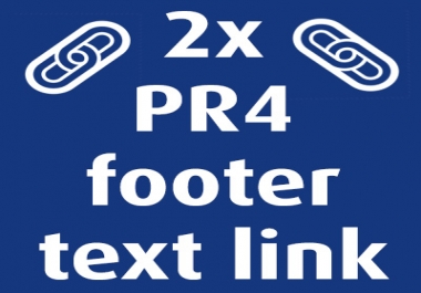 Pack of two PR4 footer text links