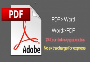I will convert 10 files PDF to Word or WordtoPDF in 24 hours 