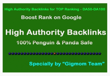 Create Manually 200 High Authority Backlinks for TOP Ranking - DA50-DA100 