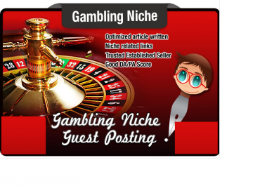 guest Post and Write an Seo Optimised Article on a GAMBLING Niche Site