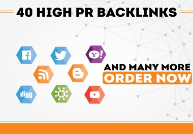 I will Manually create High Quality 40 PR9 Authority profile Backlinks