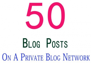 I will create 100 blog posts on a private blog network in 24 hours