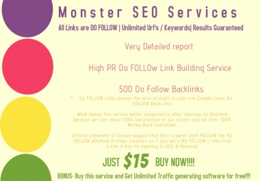 Build 500 DO FOLLOW Backlinks TO SKYROCKET Your Rankings