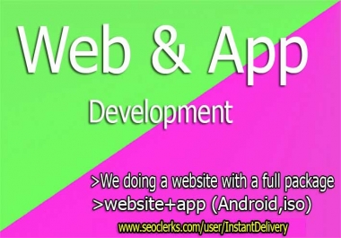 I Will Android App,  Iso App,  Full Website,  Development Only