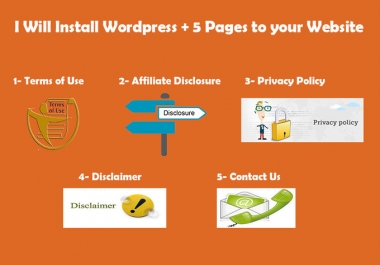 install WP on your Domain and Write 5 Legal pages