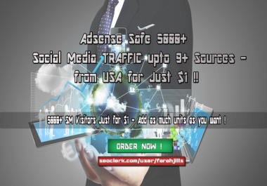 Social Media 5000+ TRAFFIC from Targeted Countries