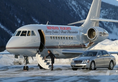 Place your logo on a private jet