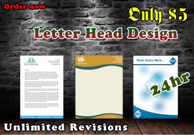 I will letter Head design