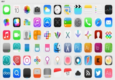 I will design iOS7 iOS8 flat mobile app icon