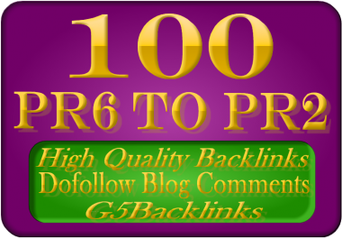 blog 100 high quality blog comments backlinks on actual PR7 to PR2