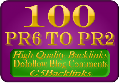 blog 100 high quality blog comments backlinks on actual PR7 to PR2 