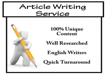I will write prefect 500 to 800 words article on any niche