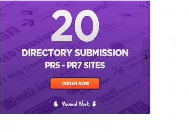 make manual directory submission to 20 PR3 PR7 sites