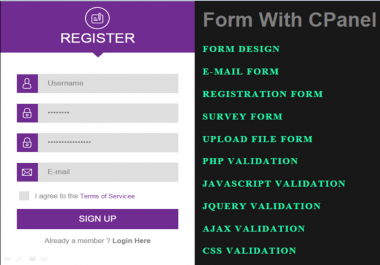Professional PHP Form Design and Development with Advanced Security and Validation for only