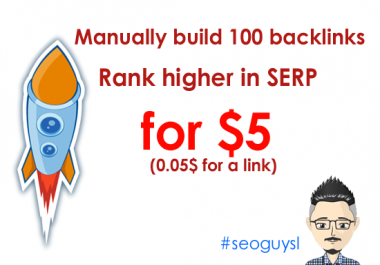 I will create 100 backlinks manually