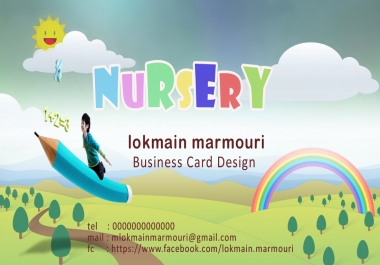 I will design business card for nurseries and kindergartens