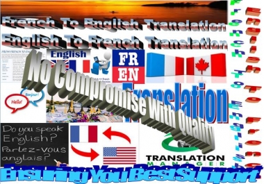 I will translate From French To English and Vice Versa Per Page