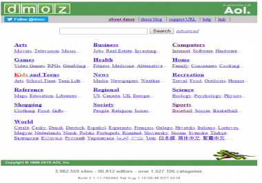 Dmoz submit your site