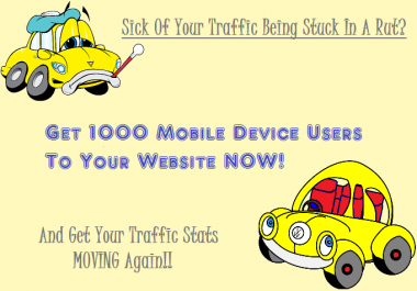 1000 Mobile Device Traffic USA Canada UK Visitors