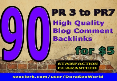manually create 90 High DA PA Blog comments backlinks
