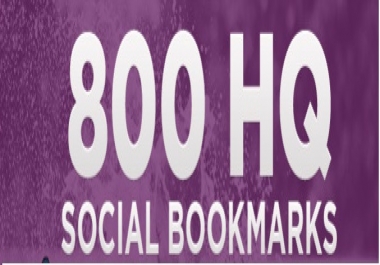 will add your site to 800 SEO social bookmarks high quality backlinks,  rss,  ping