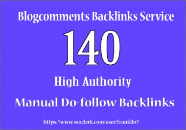 140 High Authority blog comments backlinks