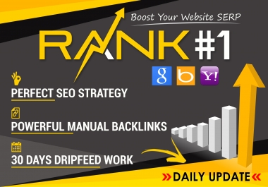 Rank Your Website on Google, 30 Days SEO Backlinks Manually