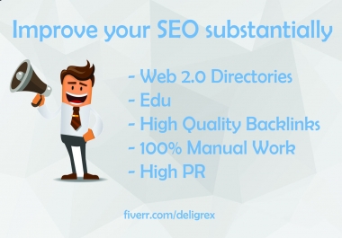 I will substantially improve your Seo with 35 web 2.0 edu High PR Backlinks