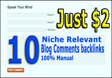 10 High Quality Niche relevant backlinks to boost SERP