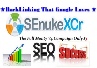 SEO Senuke XCr Full Monty V4 Campaign For Your Domain And Keywords