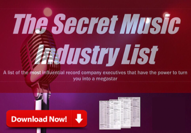 Exclusive Music Industry Contacts. You'll Miss Out.