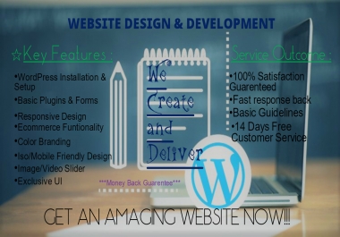 Complete Web Design Package Install+Customize+Design up to 5 Pages