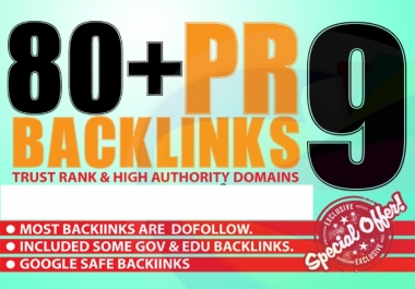 create 80, highPR, backlinks for you
