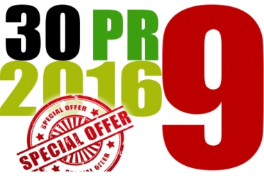 Skyrocket your Google Ranking with 30PR 9 high pr SEO social backlinks