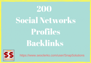 200 Social Networks Profiles Backlinks