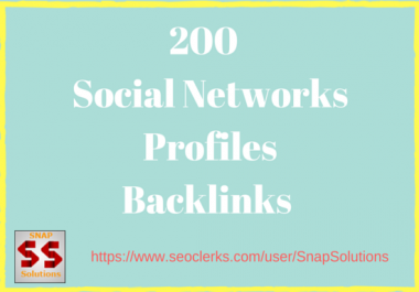 200  Social Networks Profiles Backlinks