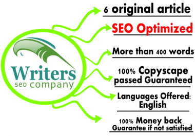 write 6 original content more than 400words seo optimized