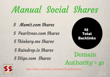 GIVE 5 Blogger,  5 Pearltrees,  5 Thinkery,  5 Raindrop. io,  5 Diigo. com Shares For Your URL