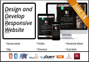 Design and develop a responsive website for you