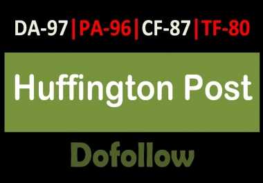 Guest Post on Huffington Post for Dofollow Backlink