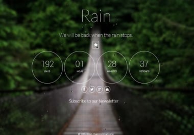 Clean & Responsive Comming Soon Page
