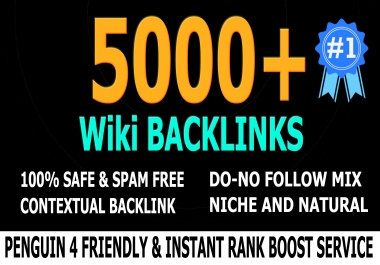 Rank you 1 with 5000 High PR Quality Wiki Backlinks