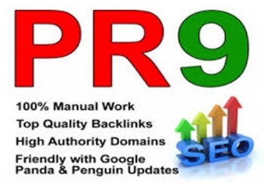 25 PR9 & DA 70+ Nofollow+Dofollow Manual Backlinks