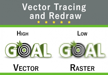 Redraw logo and image in vector format with HD quality