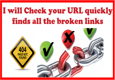 Check your page quickly finds all the broken links